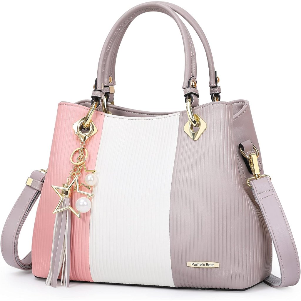 Chic Pu Leather Handbag For Women - 8 Pockets, Adjustable Strap, Gift-Ready